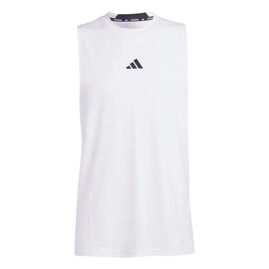 Мужская футболка без рукавов с принтом D4T TANK adidas, Белый