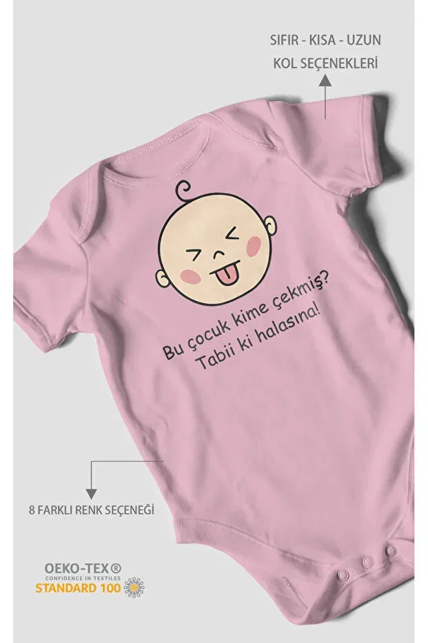 Детское боди для новорожденных с принтом Who has this kid trapped? tabiki halasına Morivokids, Dark Pink