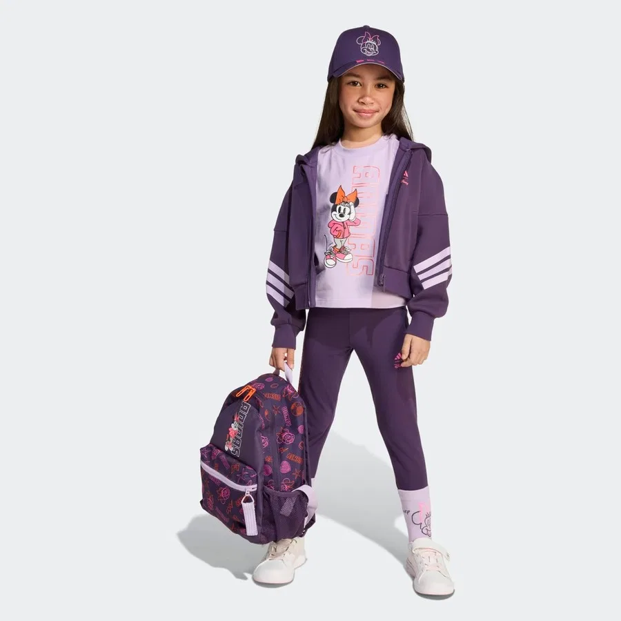 Детская куртка с капюшоном Disney Minnie Mouse adidas, Фиолетовый — фото 3