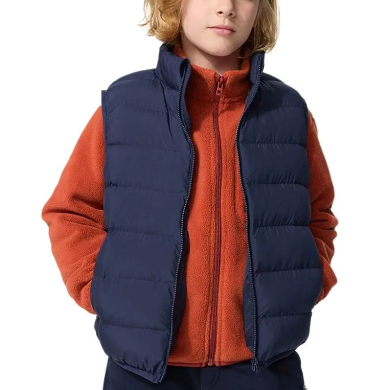 Детская безрукавка со стоячим воротником Uniqlo, Navy Blue