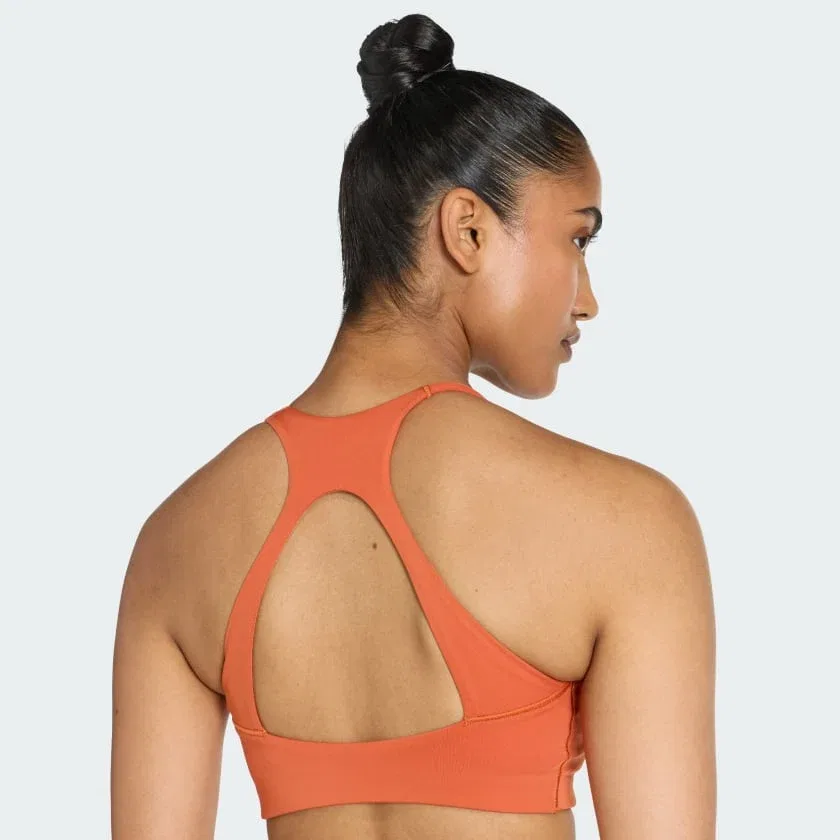 Женский спортивный топ adidas, Optime Workout Medium Support Bra Fox Orange — фото 4
