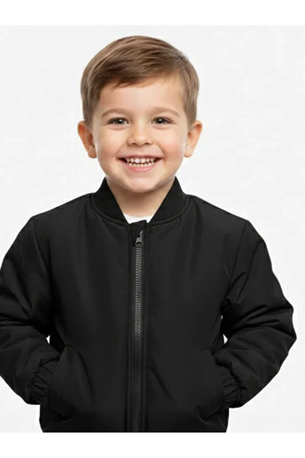 Детское пальто для девочек с длинным рукавом Smalltouch, Black — фото 3