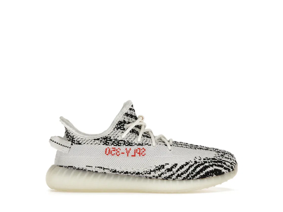 Детские кроссовки lifestyle с принтом Yeezy Boost 350 V2 Adidas, White/Core Black/Red