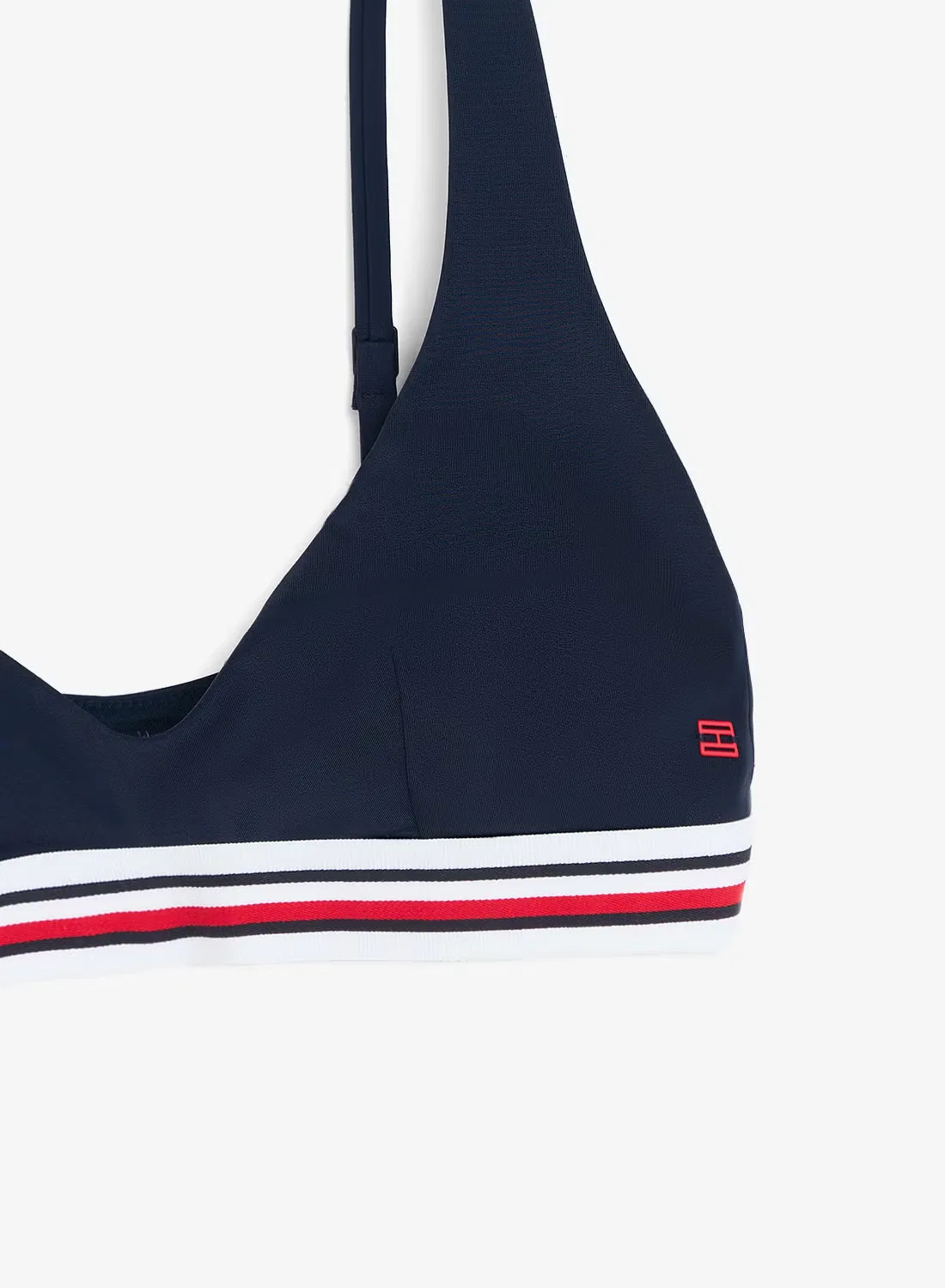 Топ бикини с V-образным вырезом Global stripe Tommy Hilfiger, темно-синий — фото 3