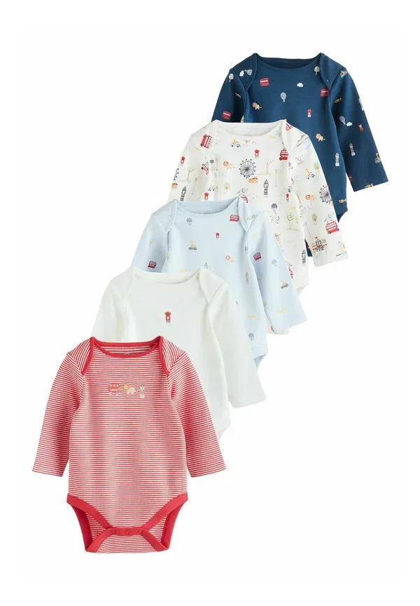 Футболка с длинным рукавом хлопок London Long Sleeve 5 Pack Next, Red, красный