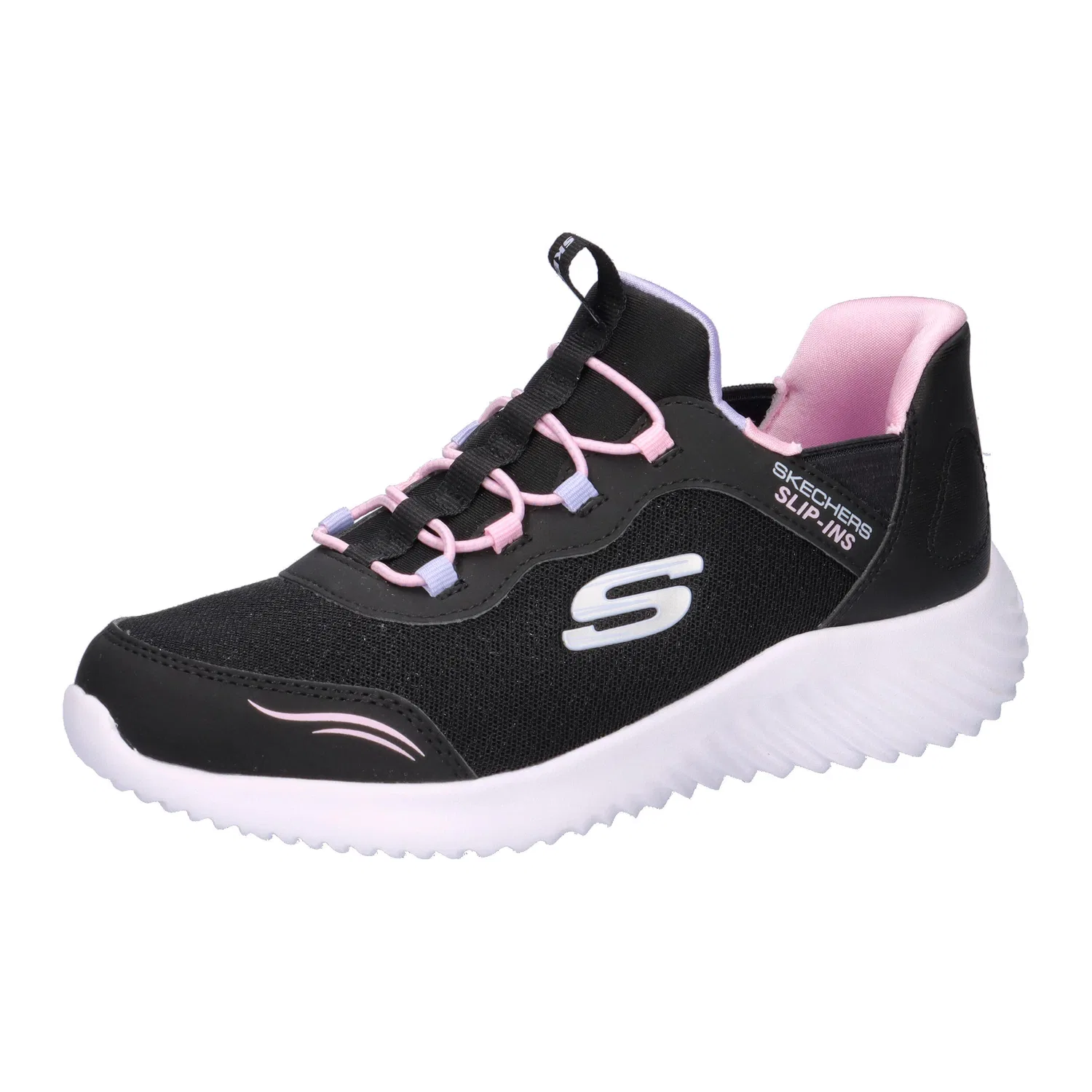 Детские кроссовки для девочек с технологией Hands Free Slip-Ins Bounder-Simple Cute Skechers, Schwarz