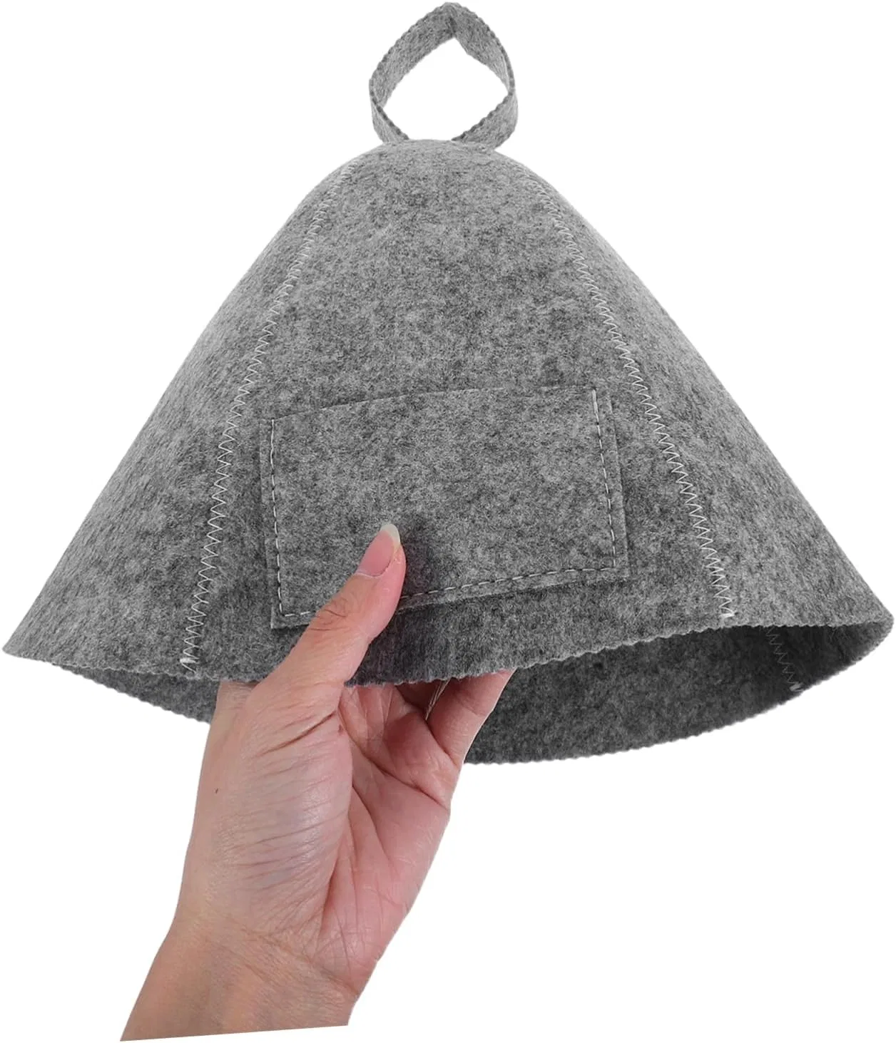 Шапочка для сауны HAMPPLIES, 2 шт, Серый, Бежевый — фото 4