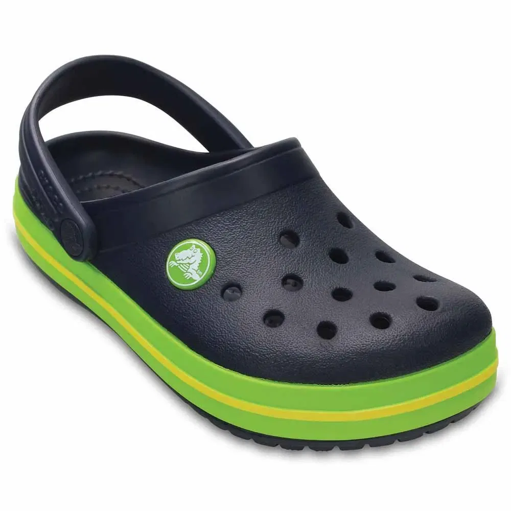 Детские клоги для девочек с полосой Crocs Crocband, Blue