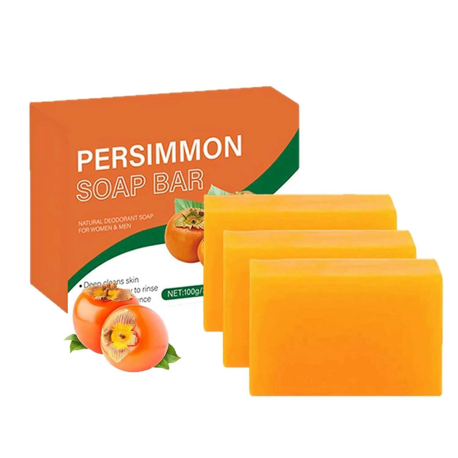 Твердое мыло Presimmon Soap с экстрактом хурмы, 3 шт, 100 мл, RadiantRe
