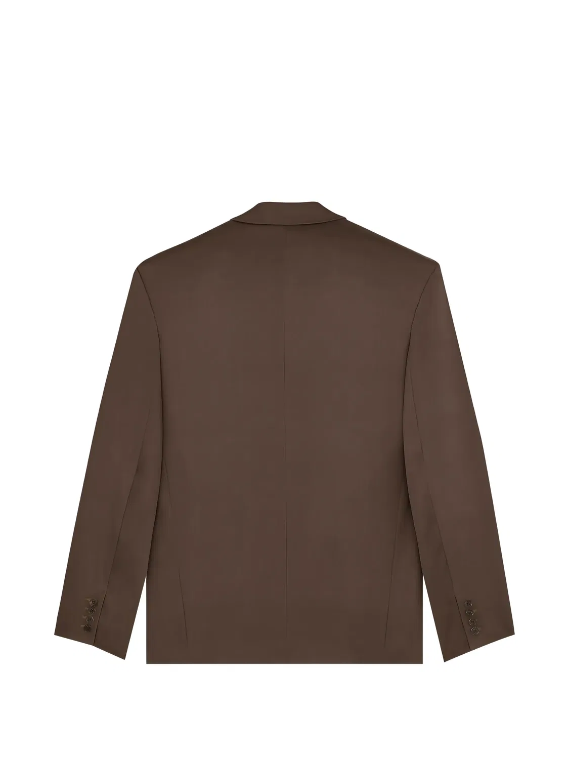 Шелковый двубортный пиджак Saint Laurent, коричневый — фото 2