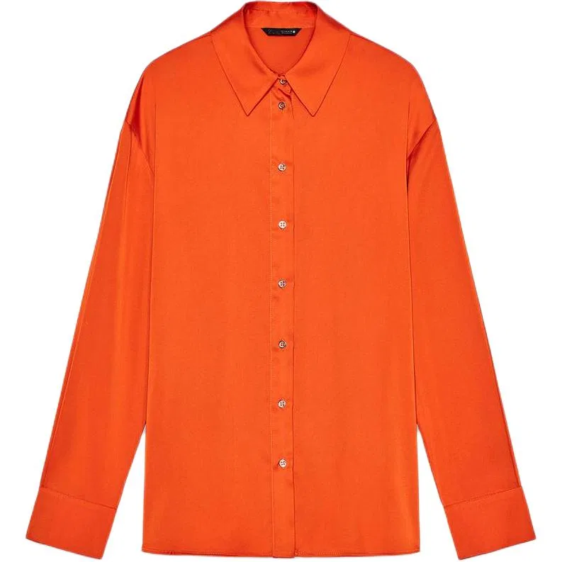 Женская рубашка с лацканами Orange ZARA, Orange