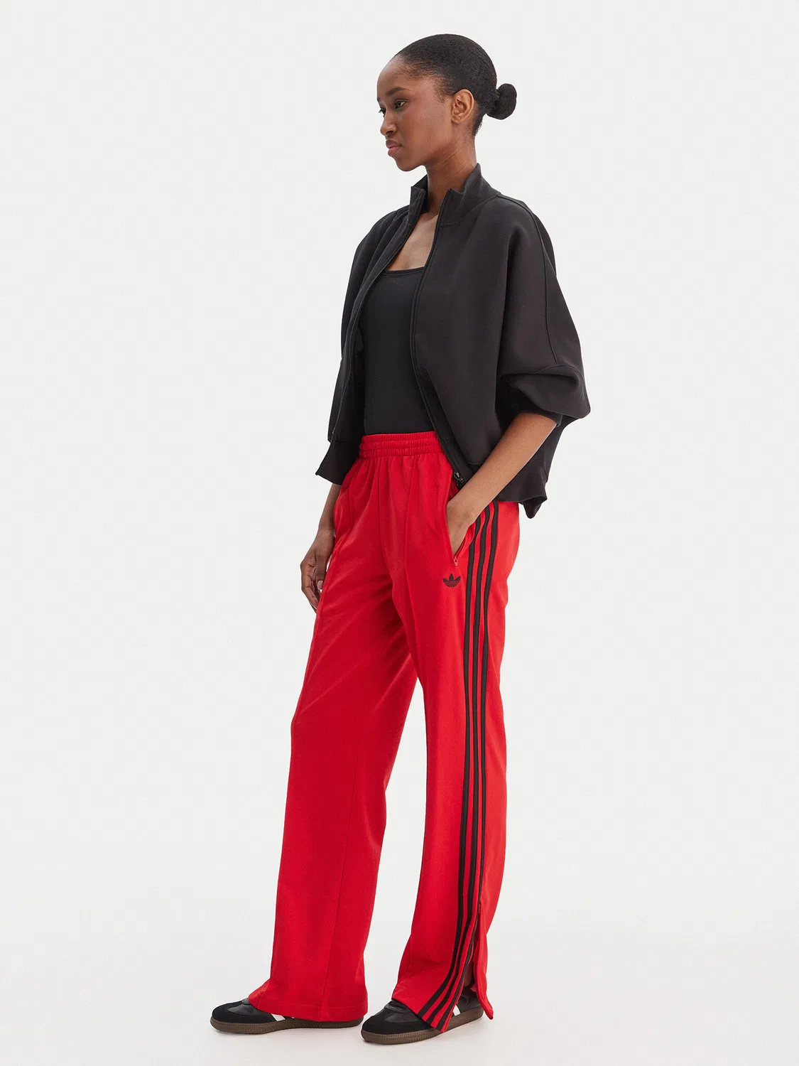 Женские спортивные штаны стандартного кроя Firebird Classic Adidas, красный — фото 2