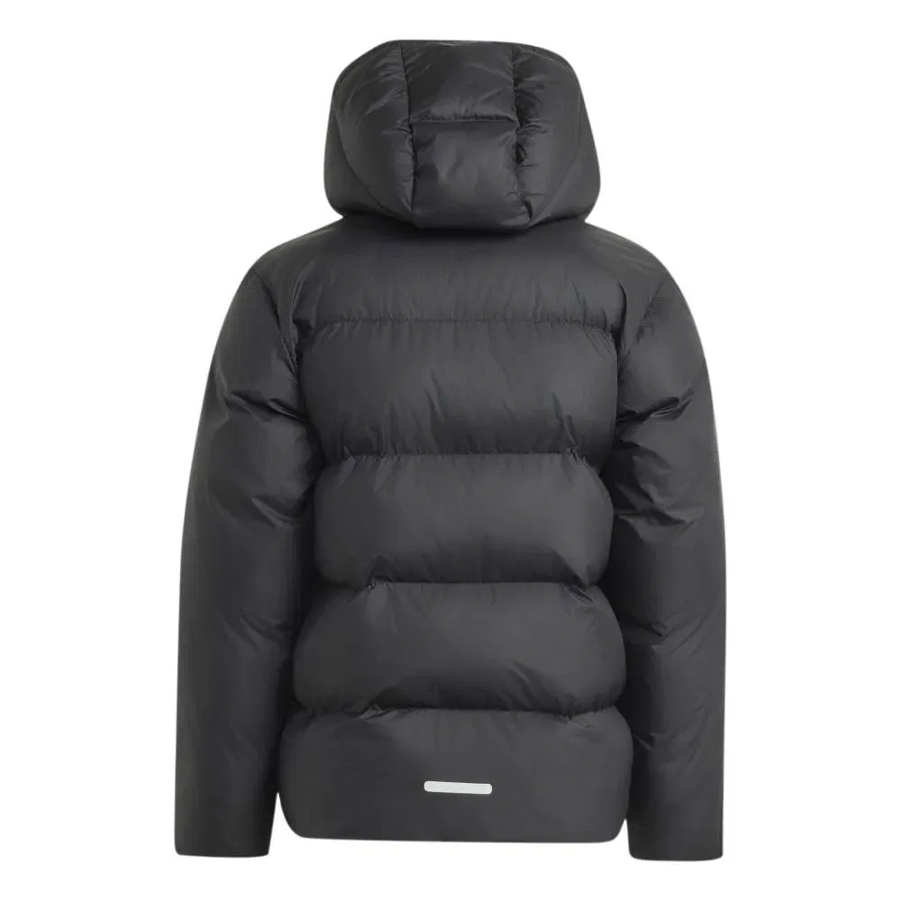 Детская куртка для девочек с утеплителем 3 Stripes Synthetic Down Jacket Adidas, Black — фото 2