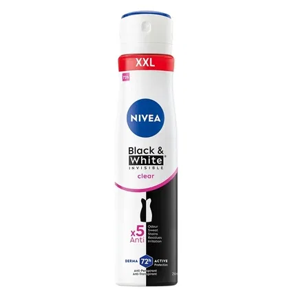 Антиперспирант-спрей невидимый Nivea Black & White Invisible Clear, 250 мл