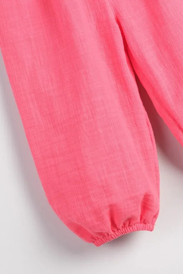 Детские брюки для девочек хлопковые Bondberro, Fuchsia — фото 2