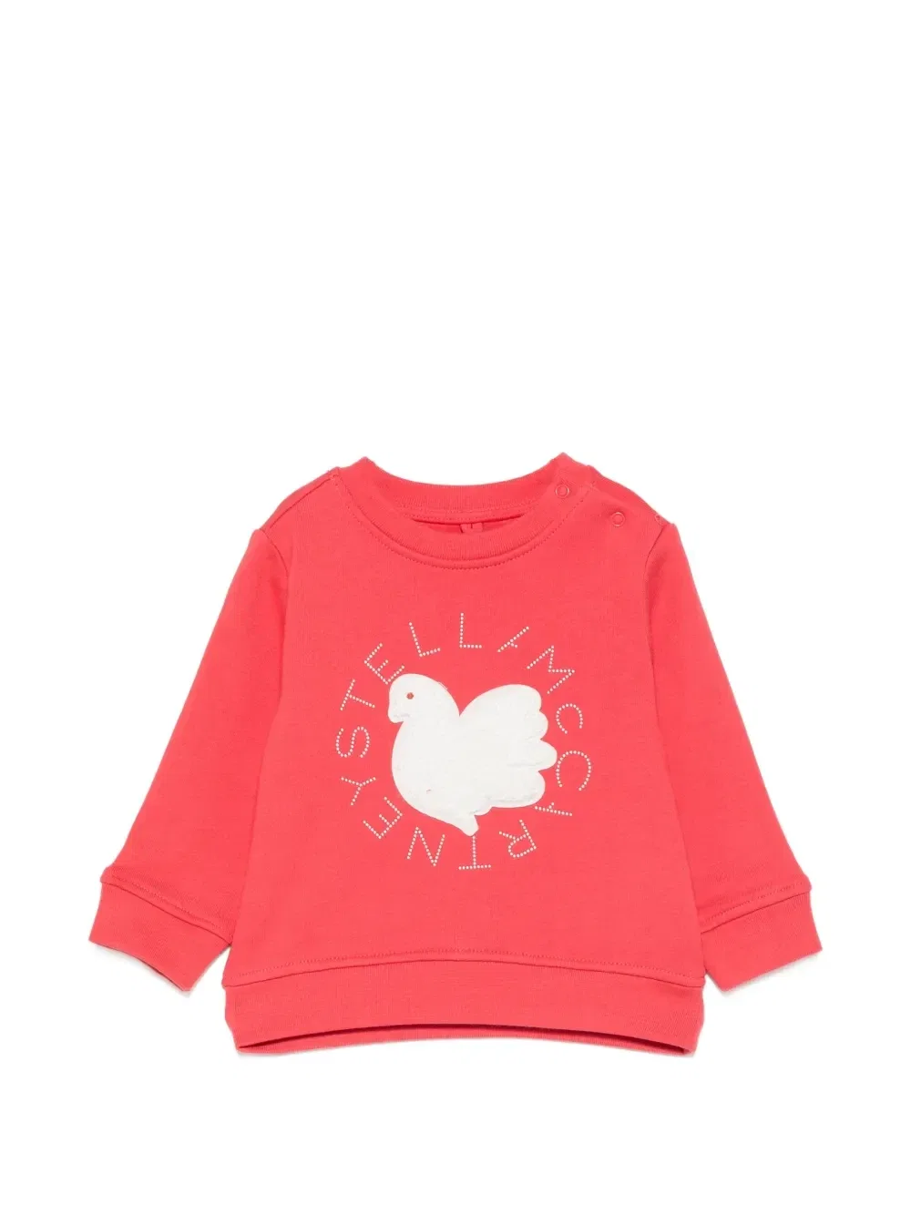Свитшот с логотипом и нашивкой в виде голубя Stella Mccartney Kids, красный