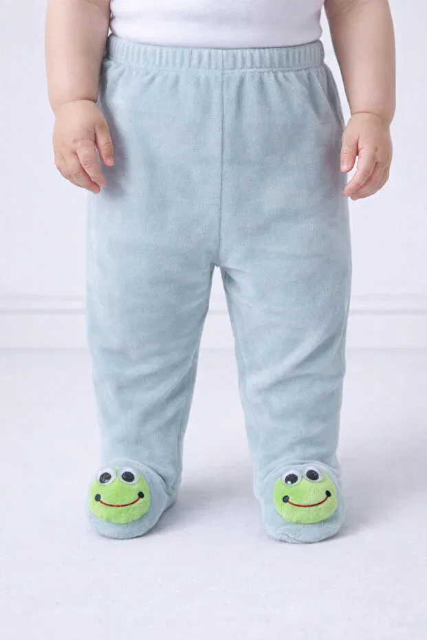 Детские штаны для девочек вельветовые с принтом Pino Baby, Frog