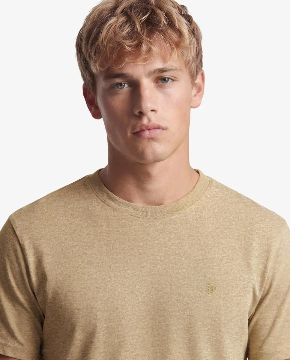 Мужская футболка с вышивкой, Essential Sdco Logo, Superdry, коричневый — фото 4
