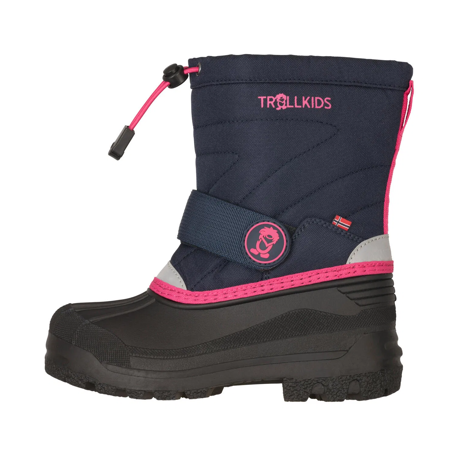 Детские зимние ботинки с утяжкой Trollkids Kids Telemark Winter Boots PRO, Navyblau / Rosa