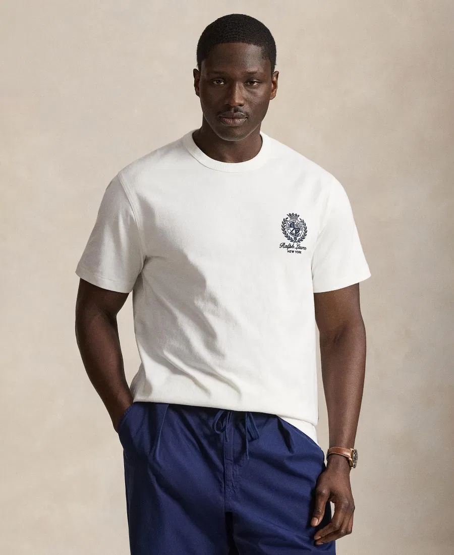 Мужская футболка с вышивкой Polo Ralph Lauren, White