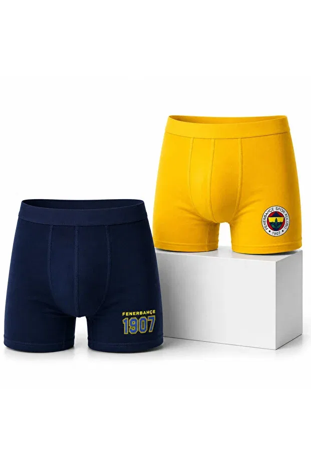 Детские боксеры для мальчиков хлопковые комплект 2 шт Licensed Fenerbahçe, Navy Blue — фото 4