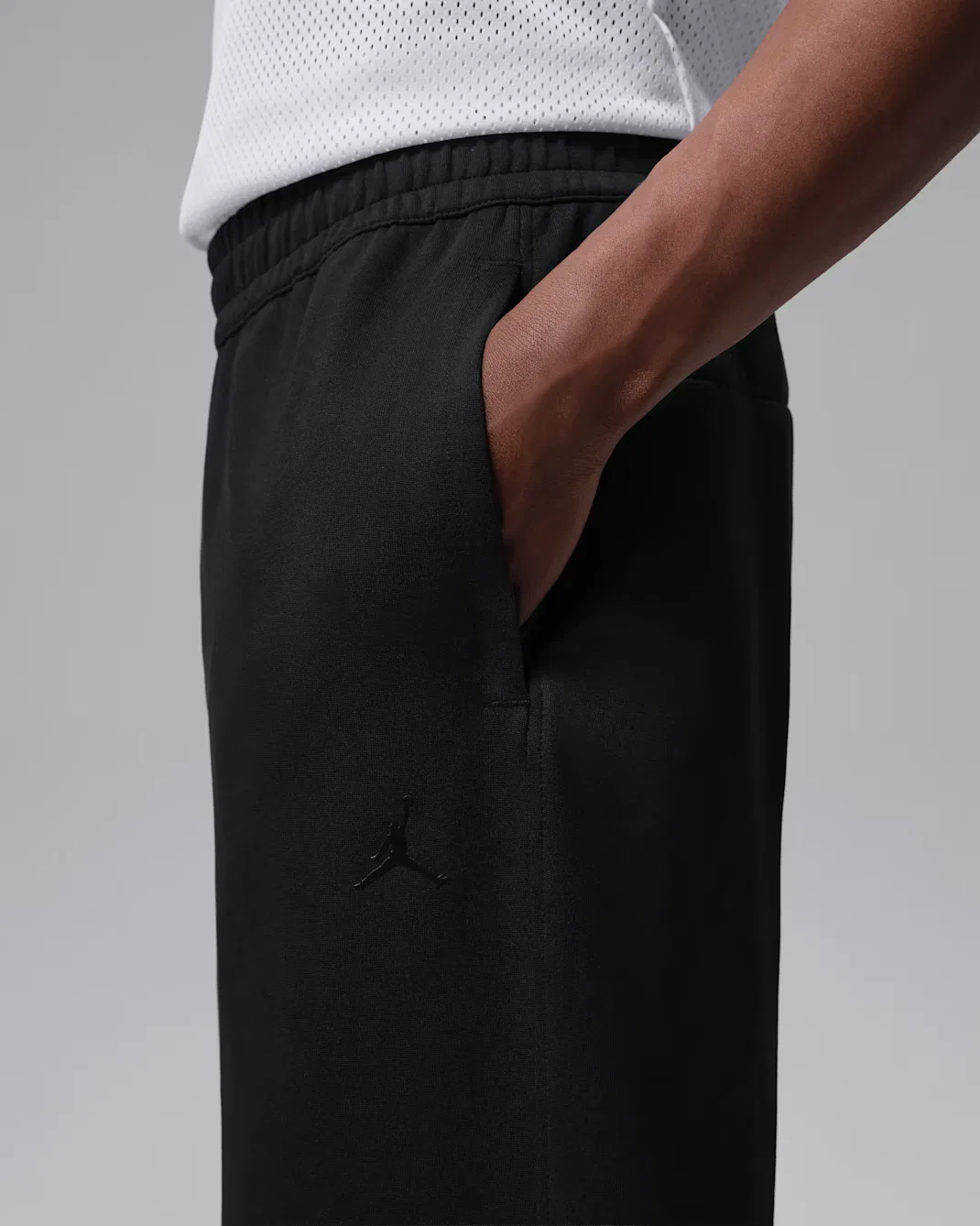 Мужские брюки Dri-FIT Jordan Sport Hoop Fleece, Black — фото 4