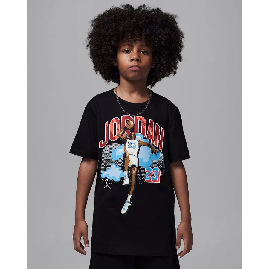 Футболка с принтом Jordan Jdb Customized Air Digi Tee Nike, Черный