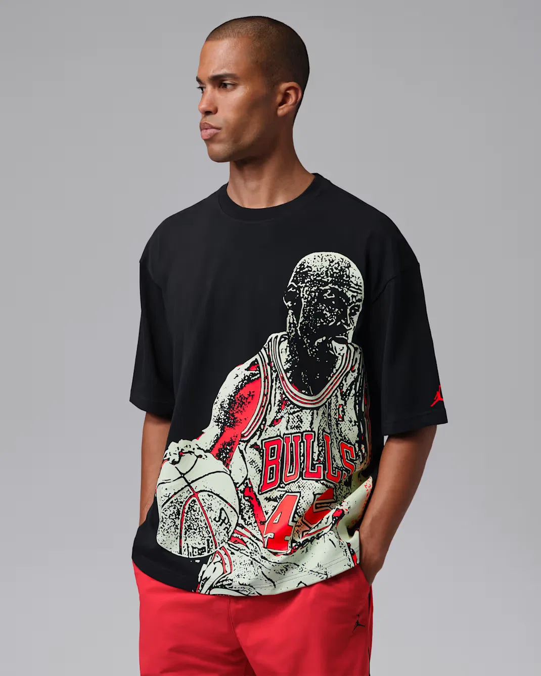 Мужская футболка Dri-FIT с графическим принтом Jordan Sport, Black/Volt Tint