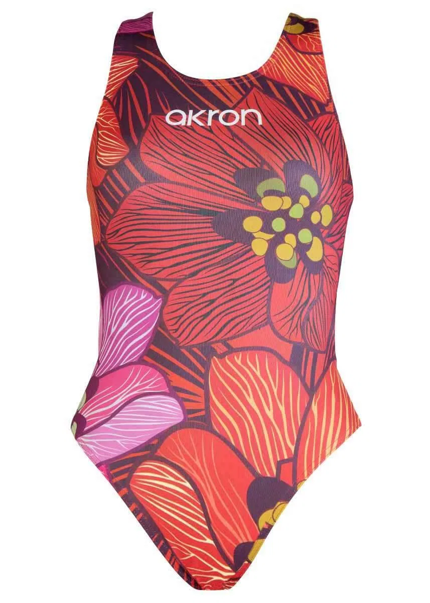 Детский купальник для девочек с открытой спиной Akron Rouge, Rot — фото 3