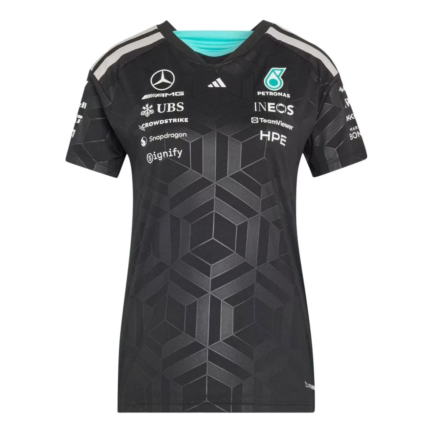 Женская футболка Adidas x Mercedes AMG Petronas Formula 1 Team Driver Jersey, черный