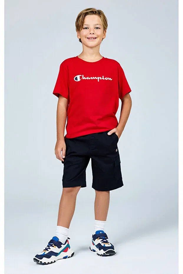 Детские шорты для мальчиков карго с прямым кроем Icons cargo bermuda black kids shorts-306768-kk001 Champion, Black-05
