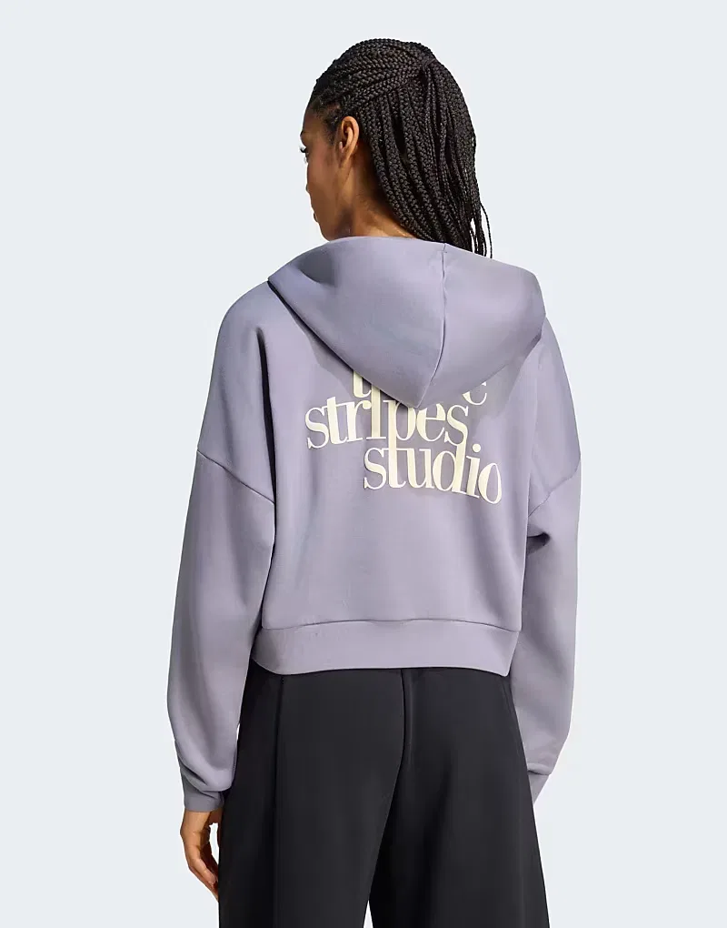 Спортивная куртка Adidas Performance с тремя полосками, модель Studio, серый