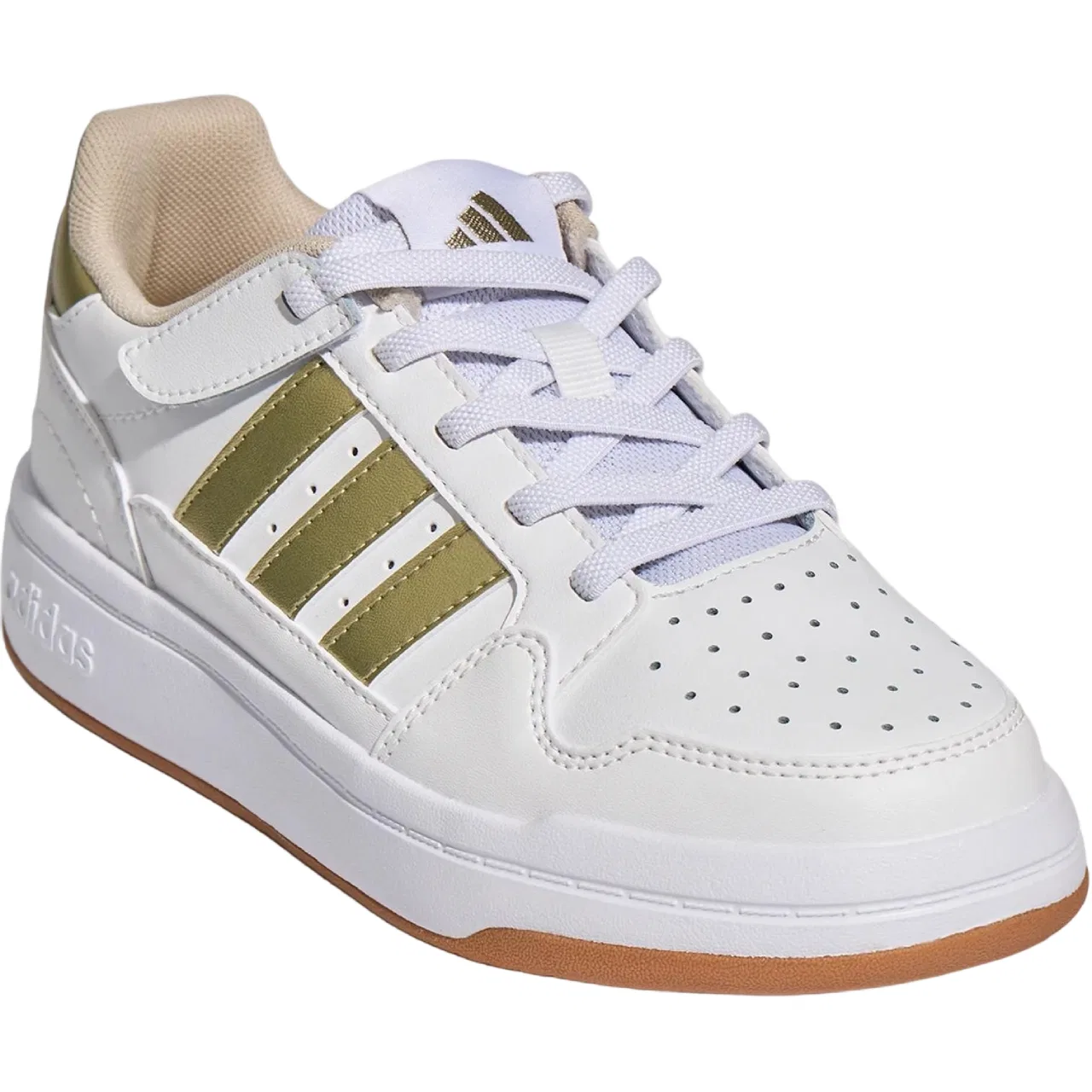 Детские кроссовки для скейтбординга с принтом COMFICOURT Adidas, White/Gold/Linen Crystal Brown — фото 4