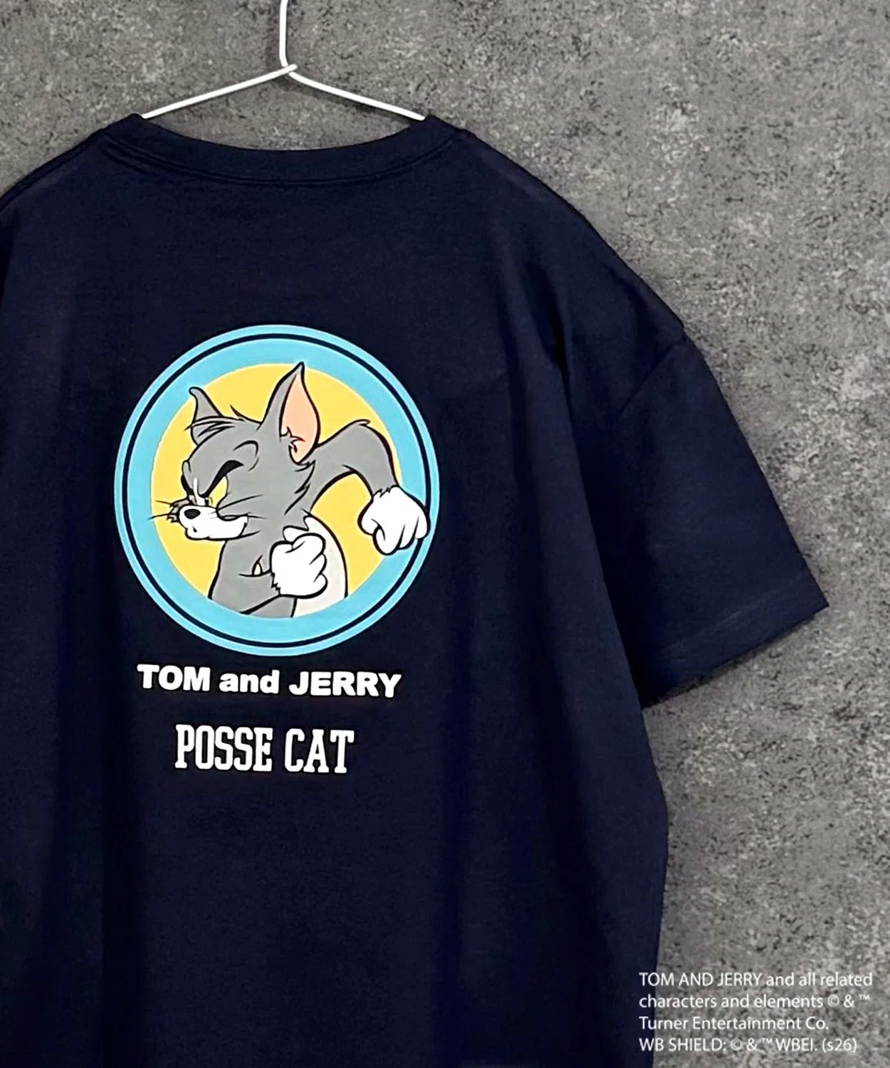 Детская футболка оверсайз с принтом TOM&JERRY, Navy