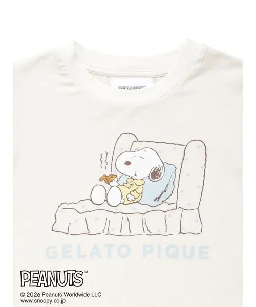 Детская футболка с длинным рукавомSnoopy Pizza gelato pique, Cream — фото 4