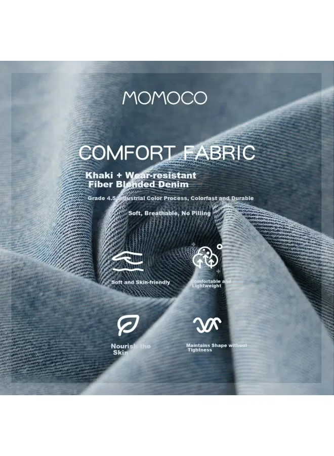Юбка джинсовая с цветочным принтом Momoco, голубой