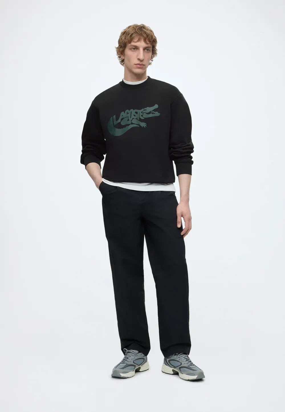 Толстовка унисекс Lacoste, Black — фото 2