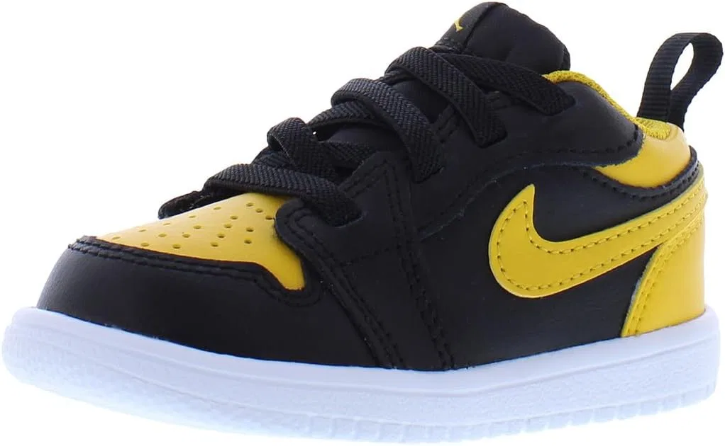 Детские кроссовки для мальчиков Air Jordan Low Alt Nike, Black/White/Yellow Ochre-Black