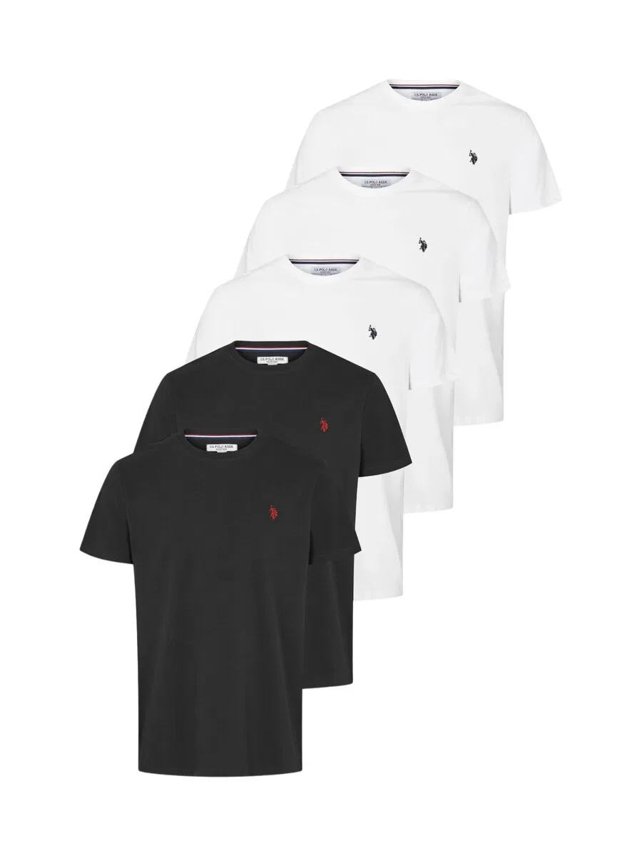 Футболка U.S. Polo Assn. 'UMArjun' в черно-белом цвете