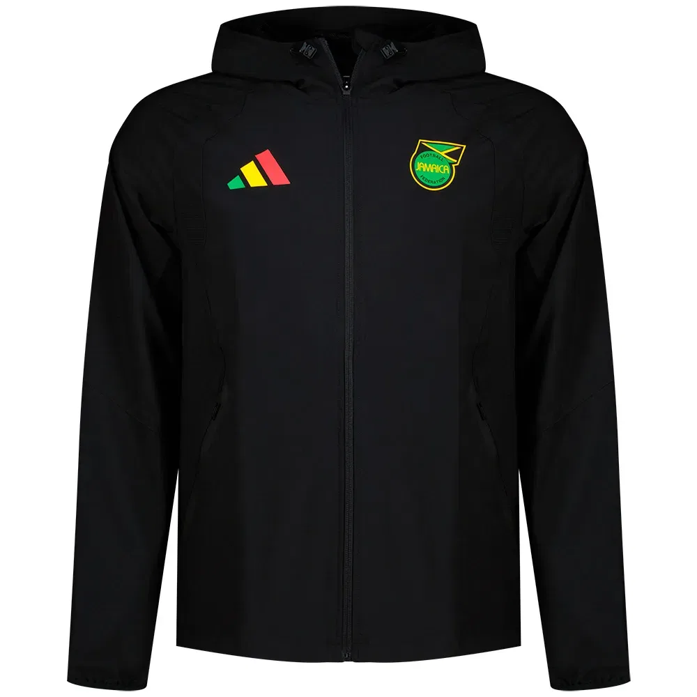 Мужская ветровка с принтом Jamaica Tiro Travel Windbreaker Adidas, Black