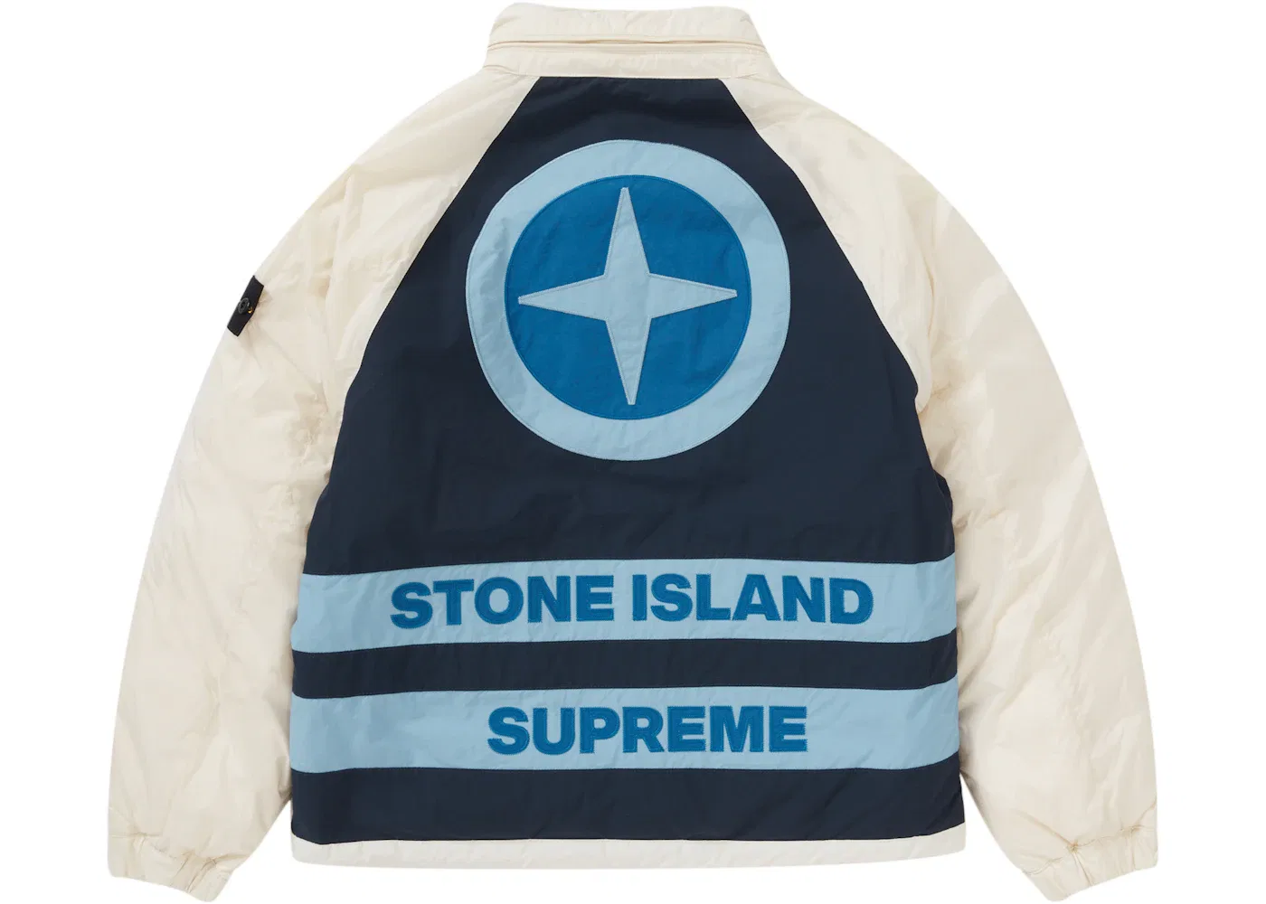 Мужская пуховая куртка reversible с наполнителем Supreme Stone Island, White — фото 4