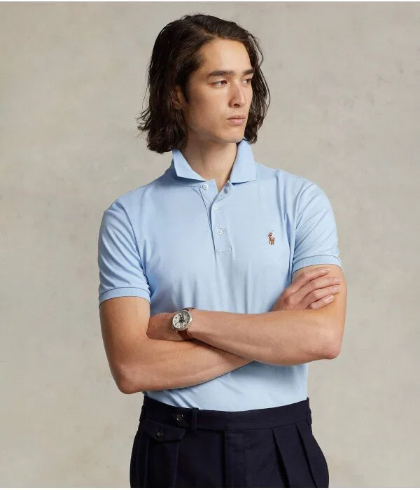 Мужское поло Slim Fit Polo Ralph Lauren, Azzurro