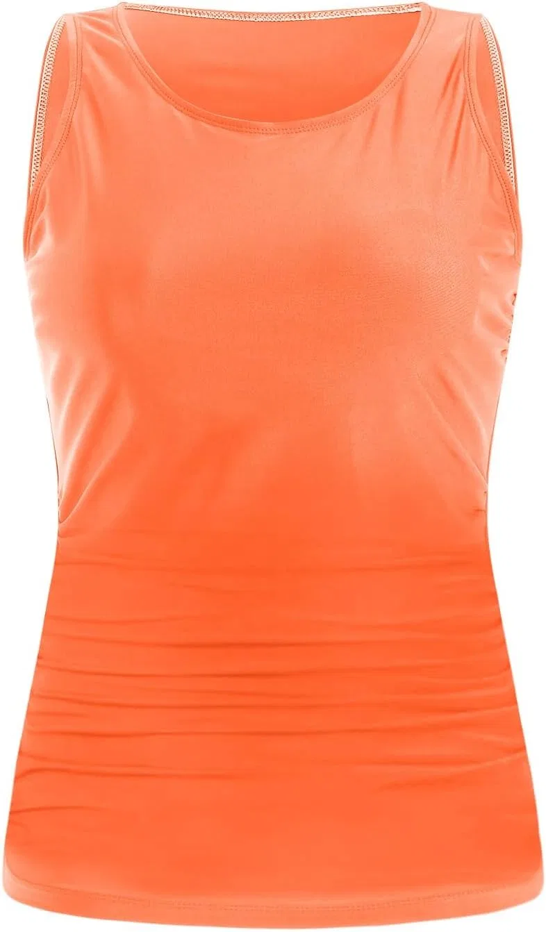 Женский танкини топ с контролем живота Generic, Orange — фото 3