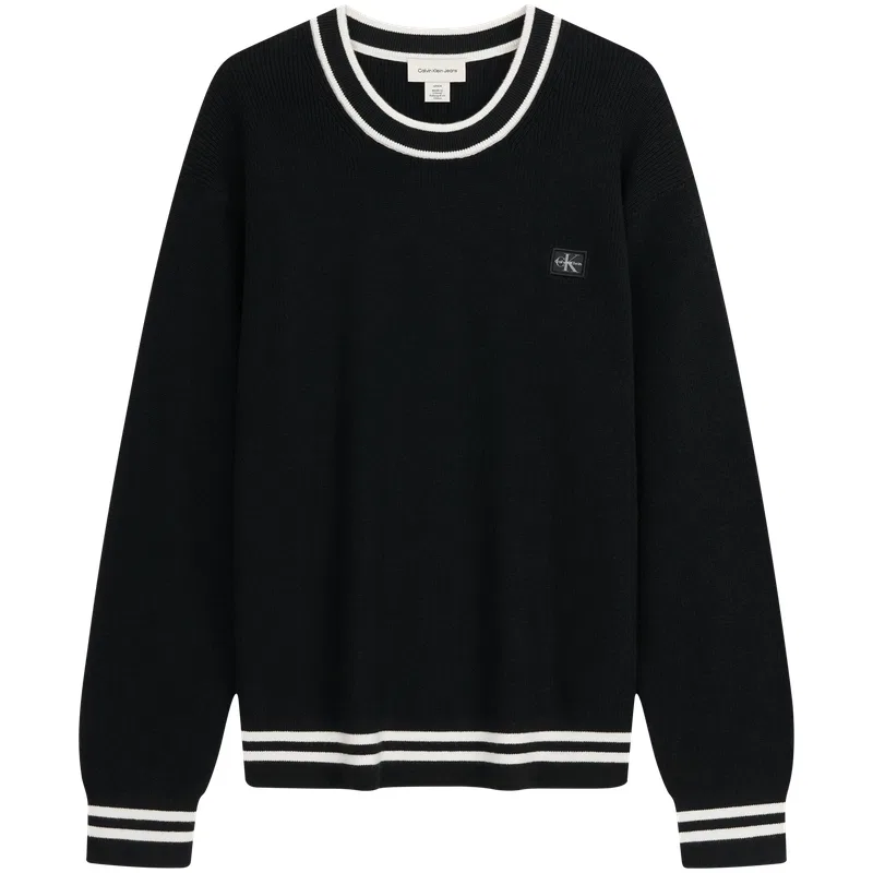 Трикотажный джемпер с круглым вырезом Calvin Klein, Space Black