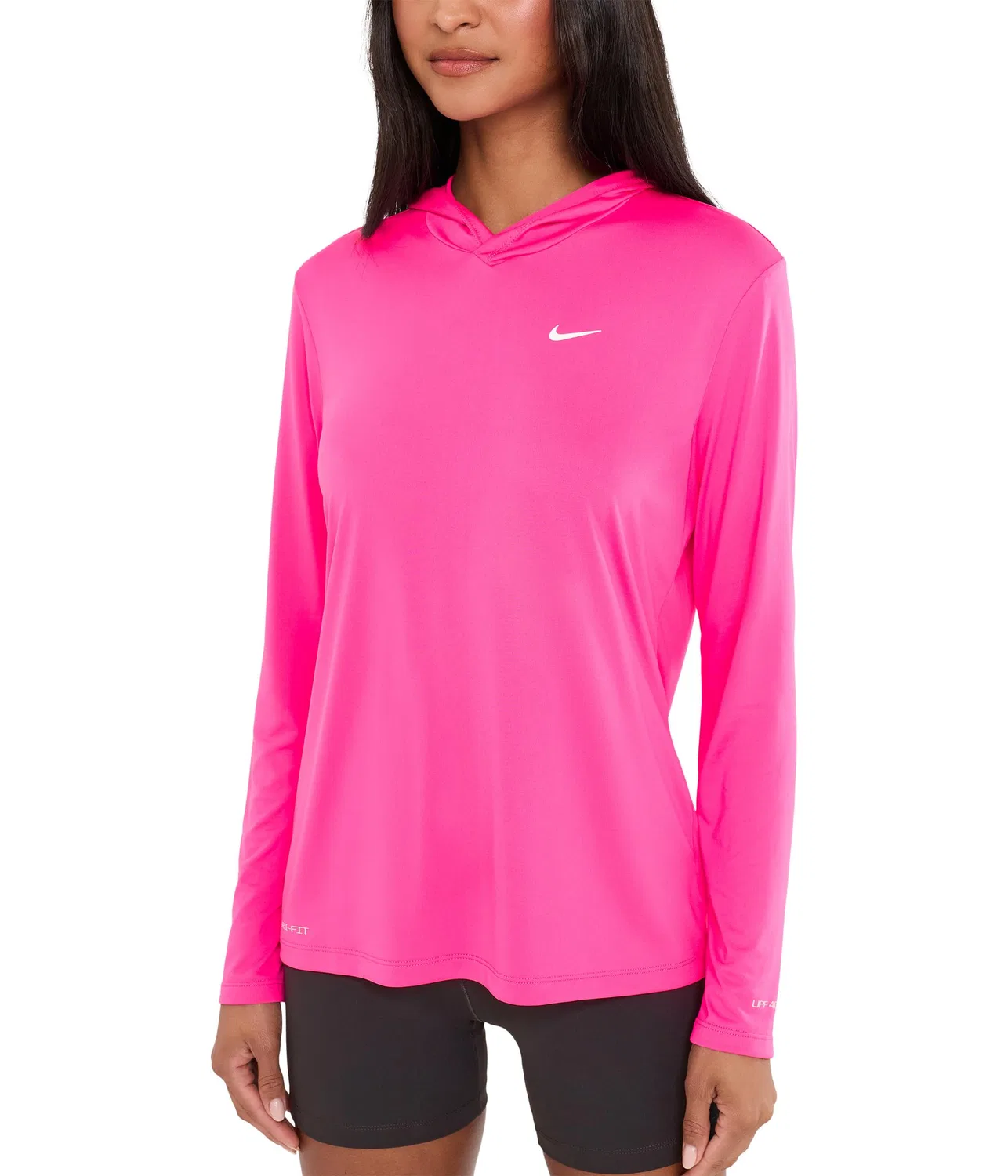Футболка с длинными рукавами и капюшоном Hydroguard Nike, Desert Pink