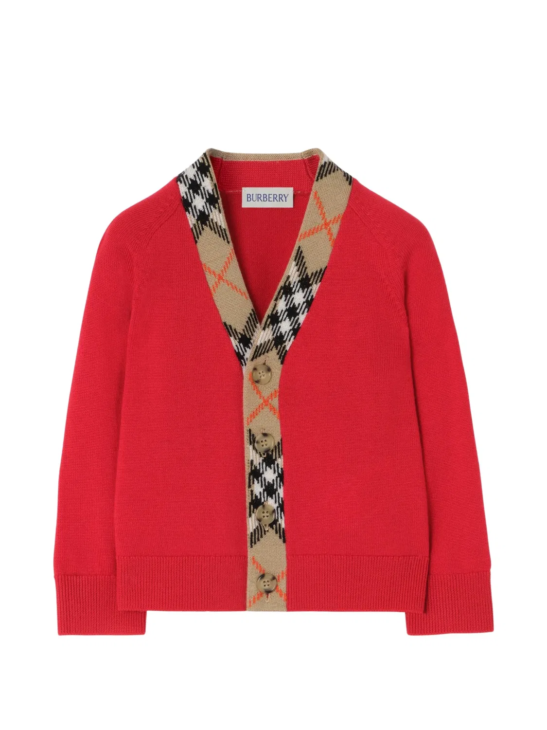 Burberry Кардиган с длинными рукавами красный