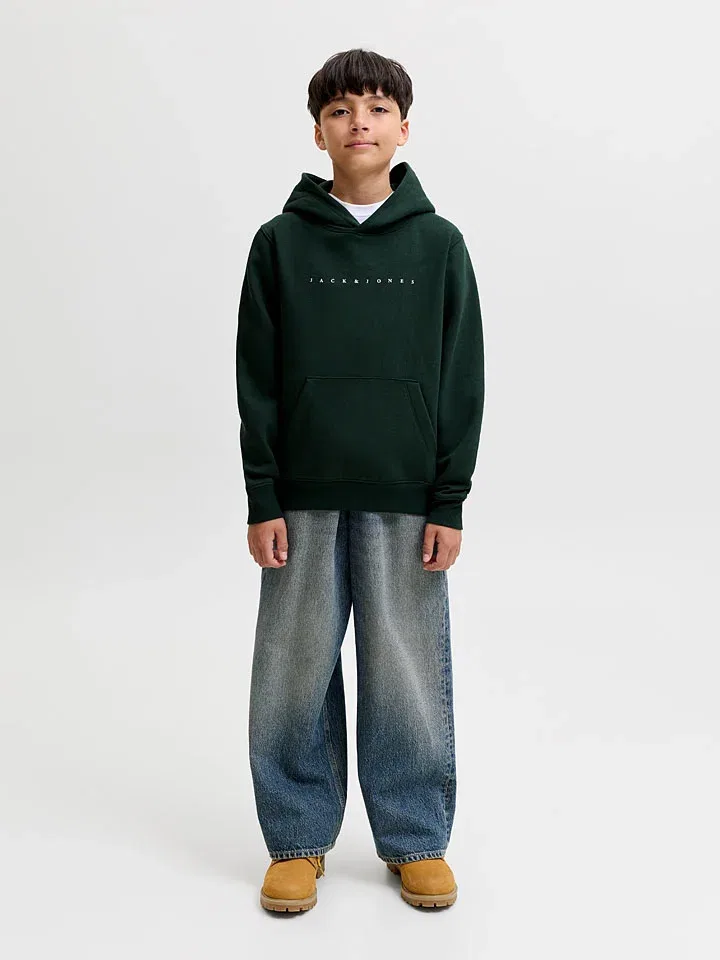 Худи с принтом Star Jack & Jones Junior, темно-зеленый — фото 2