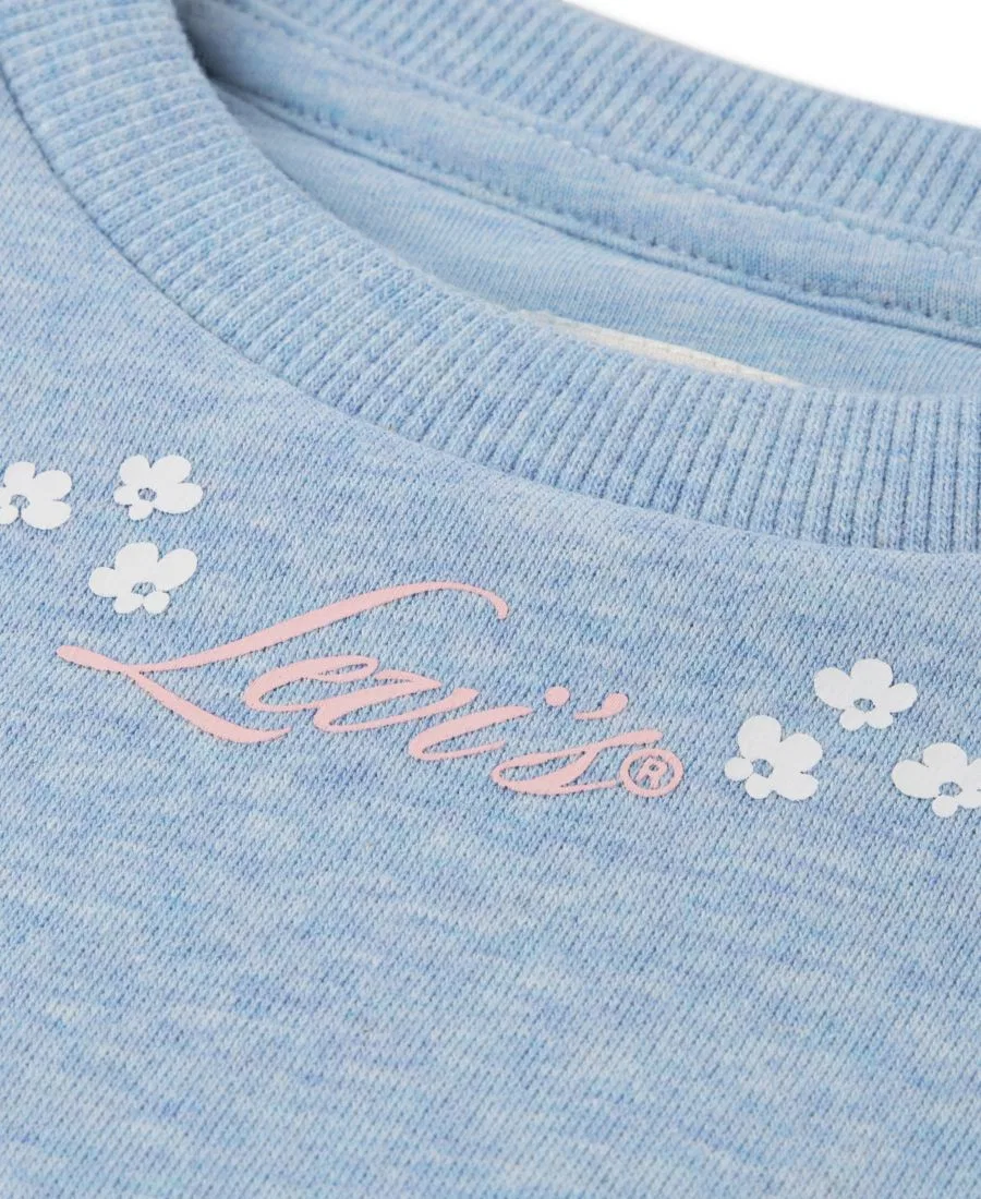 Комплект из свитшота и джоггеров с рюшами, модель Ruffled Crewneck Levi's Levi's Skyway Heather — фото 3