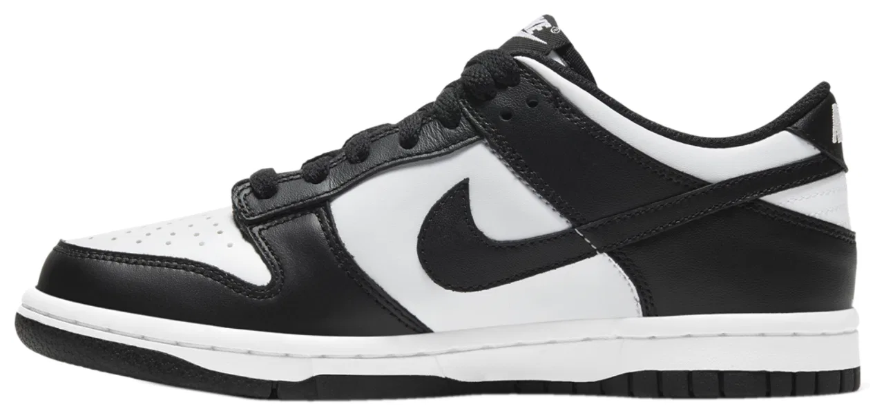 Кроссовки для мальчиков Dunk Low Nike, белый/черный — фото 2
