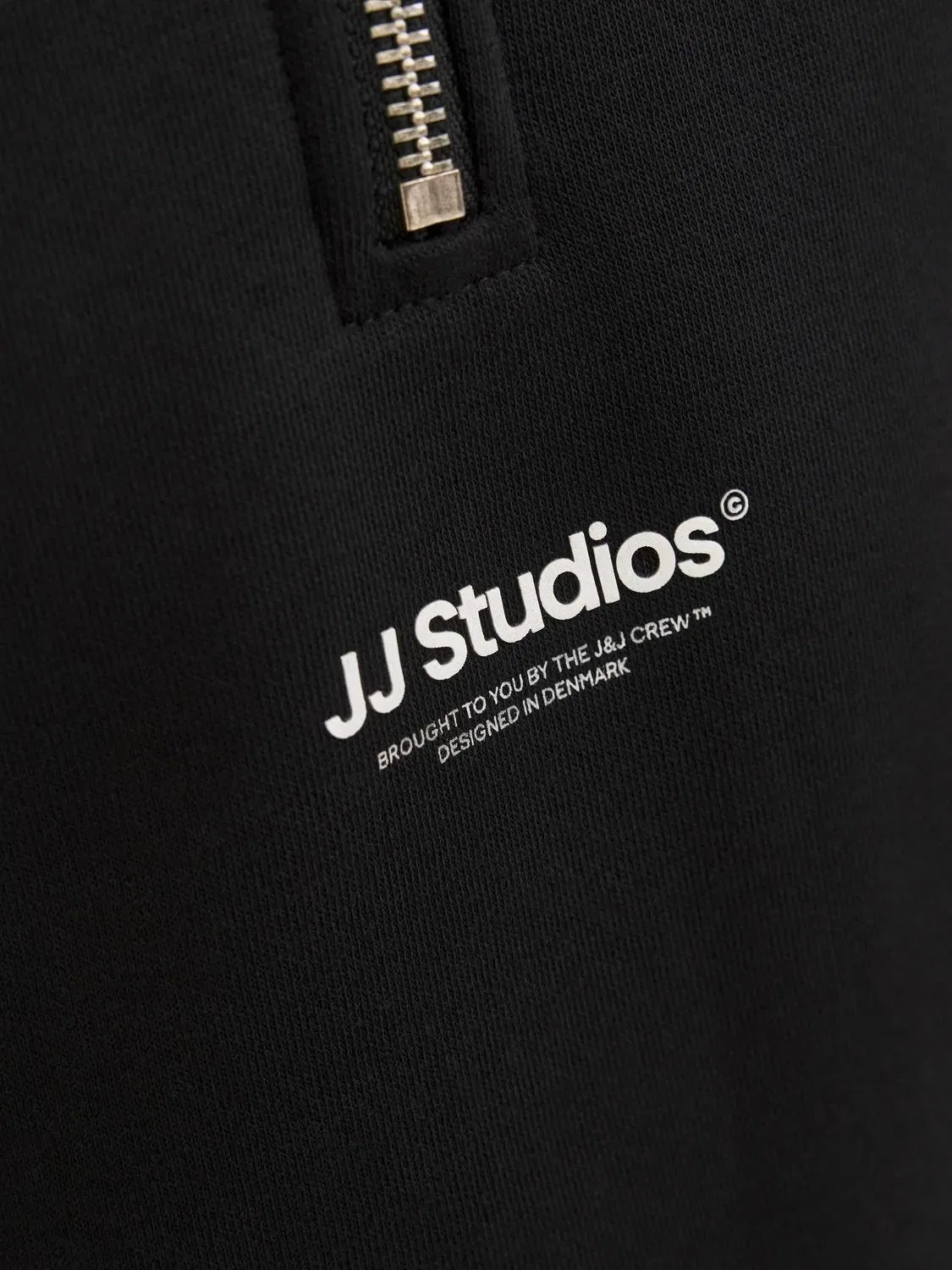 Свитшот на молнии Jjesoho Quarter-Zip Jack & Jones Junior, черный — фото 2